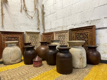 Load image into Gallery viewer, Antique hand crafted wooden water pots