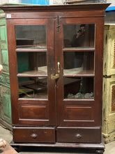 Load image into Gallery viewer, WOODEN GLASS ALMIRAH