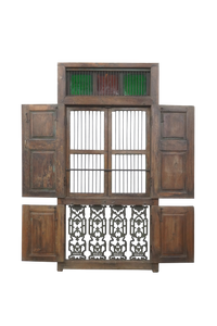 WOODEN DOOR WINDOW