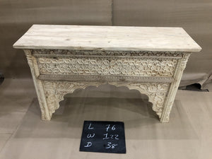 WOODEN BLEACH CONSOLE TABLE