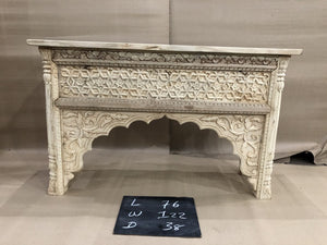 WOODEN BLEACH CONSOLE TABLE
