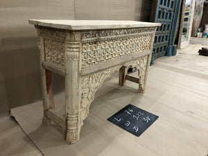 WOODEN BLEACH CONSOLE TABLE