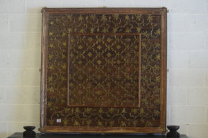 WOODEN FRAME  WITH BRASS CARVING