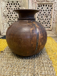Antique hand crafted wooden water pots